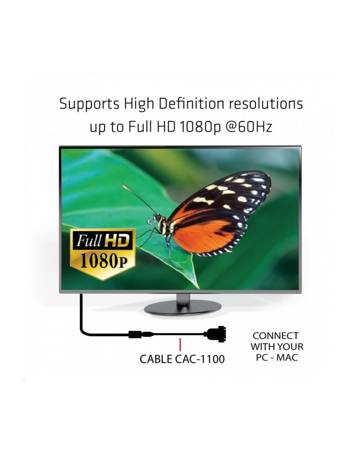 Club3D Kabel miniDP -> HDMI 40mm główny