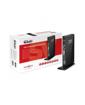 Club3D SenseVision Dual Display Docking Station 3xUSB3.0/4xUSB2.0/DVI/HDMI/LAN/2xJack