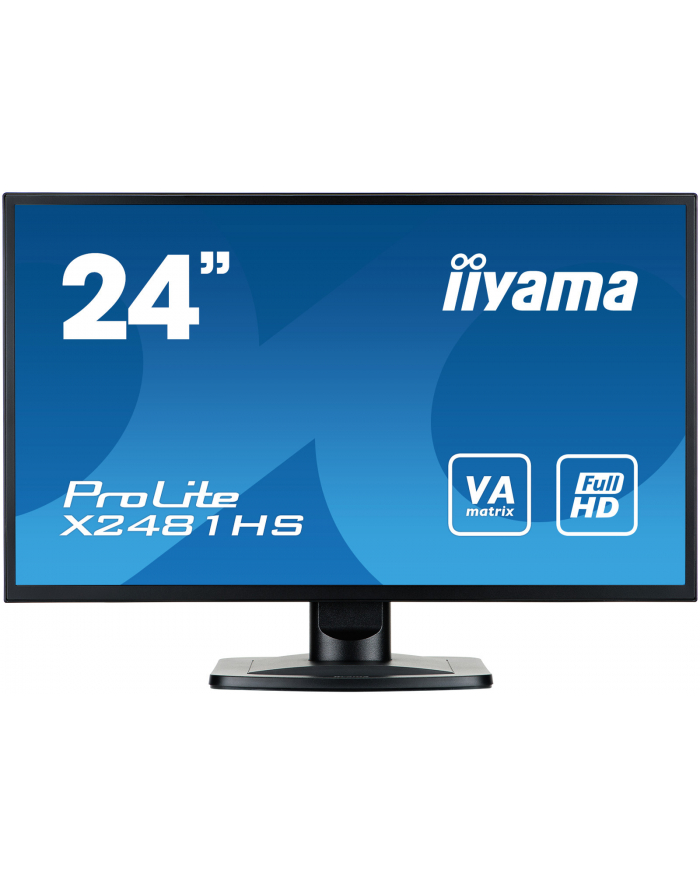 iiyama Monitor Prolite X2481HS-B1 Full HD, 6ms, DVI-D, HDMI, głośniki, czarny główny