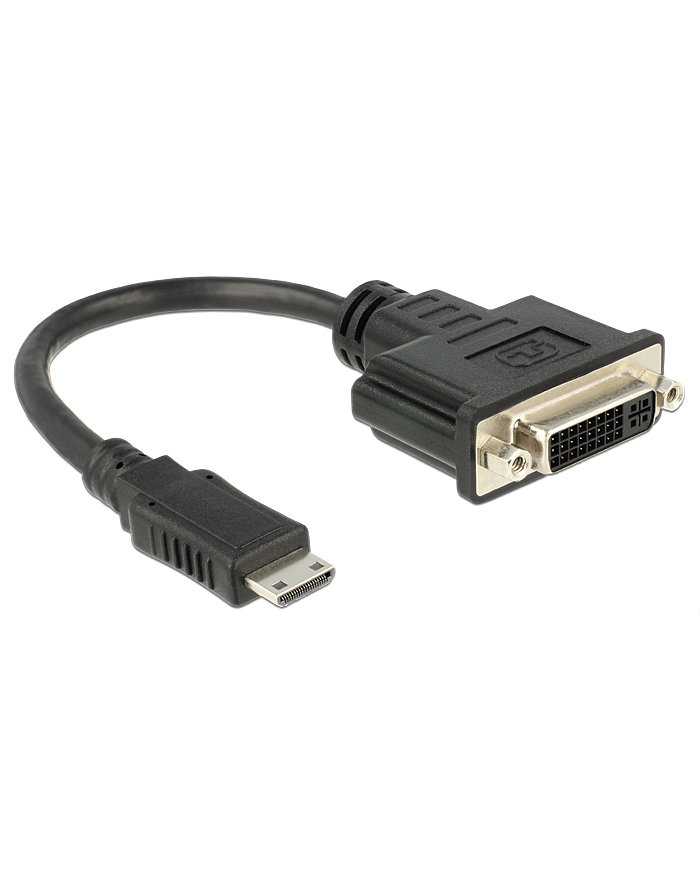 Delock Adapter HDMI Mini-C męski -> DVI 24+5 żeński, 20 cm główny