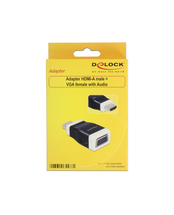 Delock Adapter HDMI-A (M) -> VGA(F) z funkcją audio