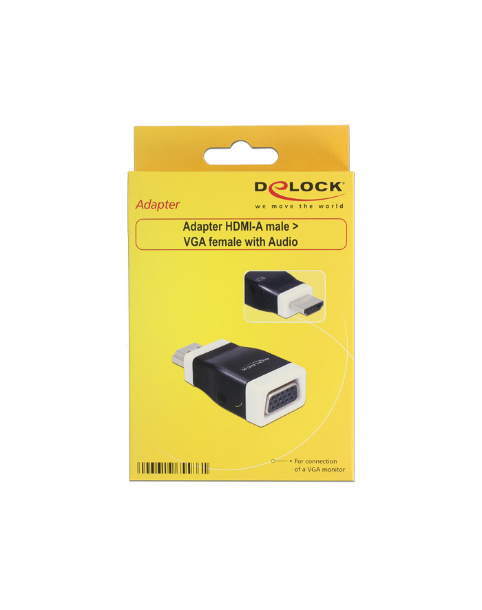 Delock Adapter HDMI-A (M) -> VGA(F) z funkcją audio główny