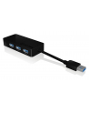 RaidSonic Icy Box USB 3.0 to Gigabit Ethernet Adapter + 3x USB 3.0 Hub, Czarny - nr 13