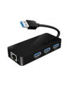 RaidSonic Icy Box USB 3.0 to Gigabit Ethernet Adapter + 3x USB 3.0 Hub, Czarny - nr 15