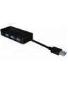 RaidSonic Icy Box USB 3.0 to Gigabit Ethernet Adapter + 3x USB 3.0 Hub, Czarny - nr 2