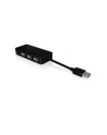 RaidSonic Icy Box USB 3.0 to Gigabit Ethernet Adapter + 3x USB 3.0 Hub, Czarny - nr 3