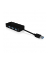 RaidSonic Icy Box USB 3.0 to Gigabit Ethernet Adapter + 3x USB 3.0 Hub, Czarny - nr 4