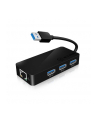 RaidSonic Icy Box USB 3.0 to Gigabit Ethernet Adapter + 3x USB 3.0 Hub, Czarny - nr 5