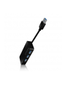 RaidSonic Icy Box USB 3.0 to Gigabit Ethernet Adapter + 3x USB 3.0 Hub, Czarny - nr 6