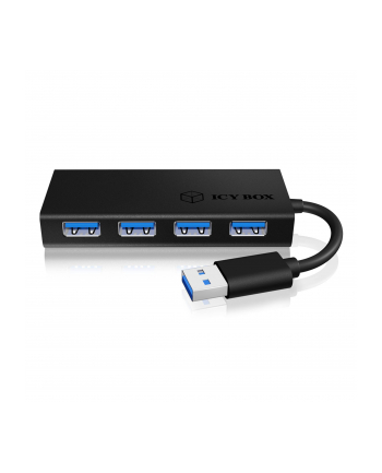 RaidSonic Icy Box 4x Port USB 3.0 Hub, Czarny