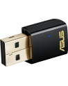 Asus AC600 Dual-band USB client card, 802.11ac, 433/150Mbps - nr 82
