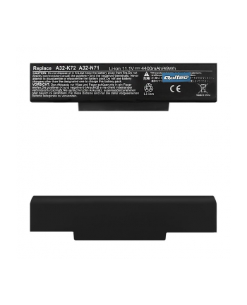 Qoltec Bateria do laptopa Asus A32-K72 | 11.1 V | 4400 mAh