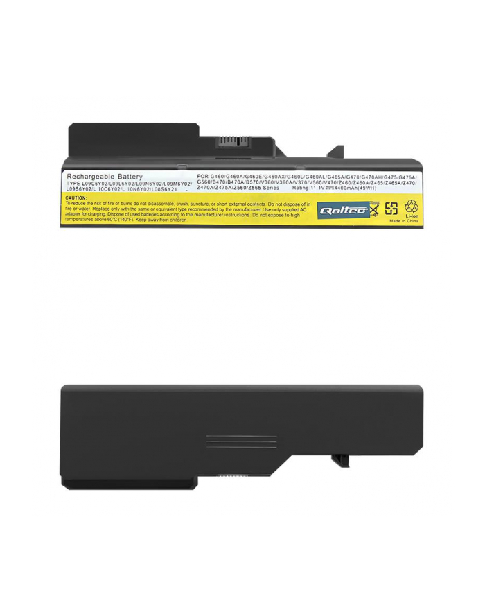 Qoltec Bateria do laptopa Lenovo B470 B575 G460 G560 | 11.1 V | 4400 mAh główny