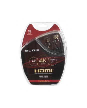 Prolech BLOW Przył.HDMI-HDMI PREMIUM 3m BLACK 4K 2.0