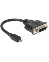 Delock Adapter HDMI Micro-D męski > DVI 24+5 żeński, 20 cm - nr 12