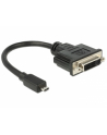 Delock Adapter HDMI Micro-D męski > DVI 24+5 żeński, 20 cm - nr 18