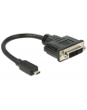 Delock Adapter HDMI Micro-D męski > DVI 24+5 żeński, 20 cm - nr 19