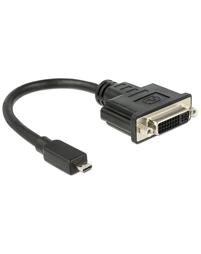 Delock Adapter HDMI Micro-D męski > DVI 24+5 żeński, 20 cm główny