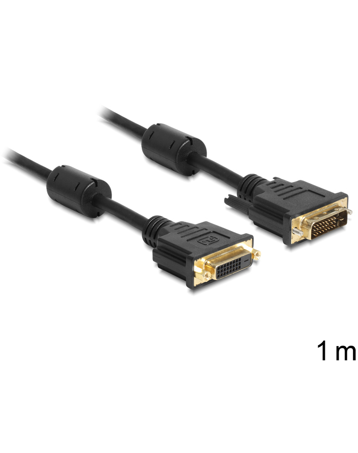 Delock kabel/przedłużacz DVI 24+1 (M) -> DVI 24+1 (F), 1m główny