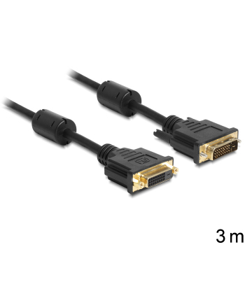 Delock kabel/przedłużacz DVI 24+1 (M) -> DVI 24+1 (F), 3m