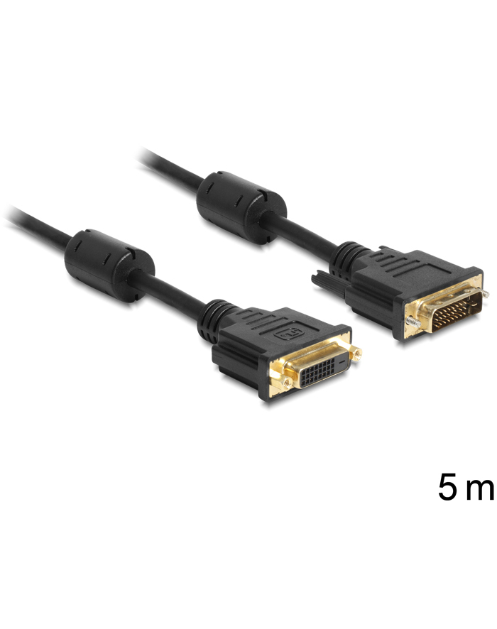 Delock kabel/przedłużacz DVI 24+1 (M) -> DVI 24+1 (F), 5m główny