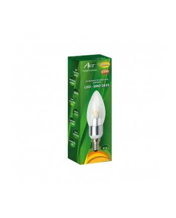ART Żarówka świecowa, przeźr, gold LED E14, 4.5W, 18xSMD2835, AC230V, 320lm, WW
