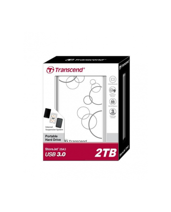 Transcend StoreJet 25A3 2TB USB 2.0/3.0 2,5'' HDD Wstrząsoodporny Szybki Backup