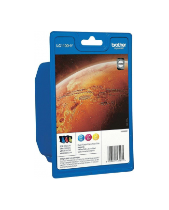 Brother Ink LC-1100HY Rainbow c/y/m, cyan, magenta, yellow, Blister