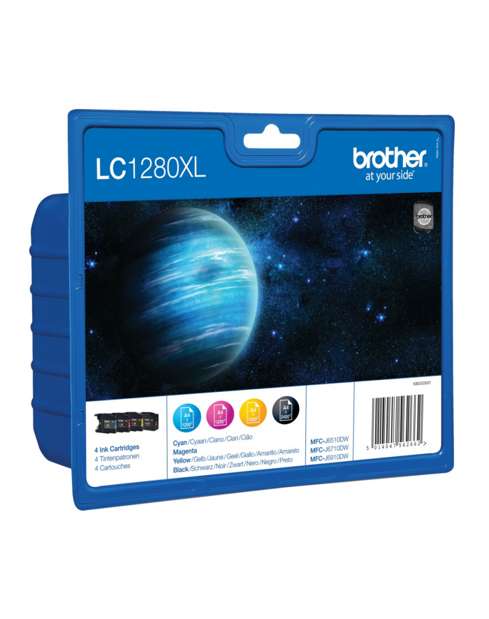 Brother Ink LC-1280XL Value Pack, B/C/M/Y, Blister główny