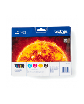 Brother Ink LC-980 Value Pack, B/C/M/Y, Blister