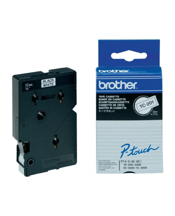 Brother Labels TC201 black/white, P-touch PT-15/PT20/PT-6