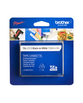 Brother Tapes TZE231S 12mm wh/black, 4m,P-t 200,210E,1290,1290DT