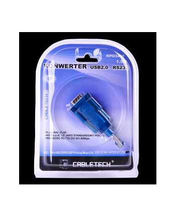 Kabel konwerter USB 2.0 - RS232 (DB9M) Cabletech