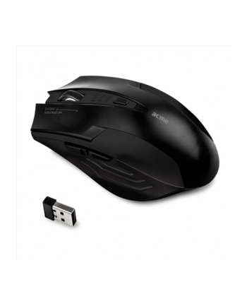 Mysz bezprzewodowa optyczna ACME MW14 nano USB duża Czarna