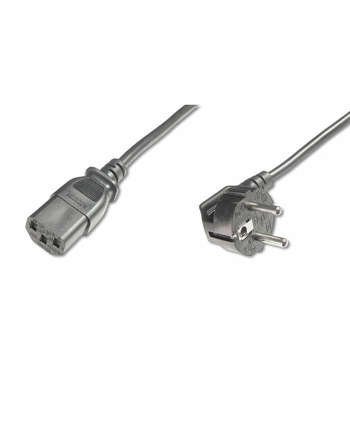 Kabel zasilający Schuko kątowy/IEC C13 M/Ż 0,75m ASSMANN główny