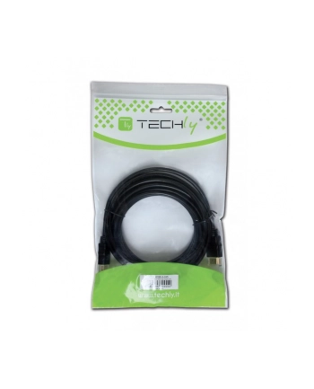Techly Kabel monitorowy HDMI-HDMI M/M 1.4 Ethernet, ekranowany, 5m, czarny