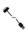 Whitenergy Kabel USB 2.0 do iPhone 4 transfer/ładowanie 30cm czarny - nr 2