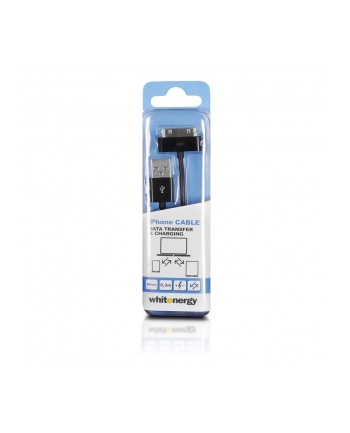 Whitenergy Kabel USB 2.0 do iPhone 4 transfer/ładowanie 30cm czarny