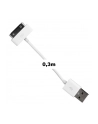 Whitenergy Kabel USB 2.0 do iPhone 4 transfer/ładowanie 30cm biały - nr 9