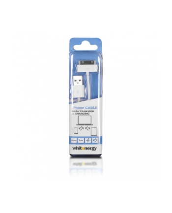 Whitenergy Kabel USB 2.0 do iPhone 4 transfer/ładowanie 100cm biały