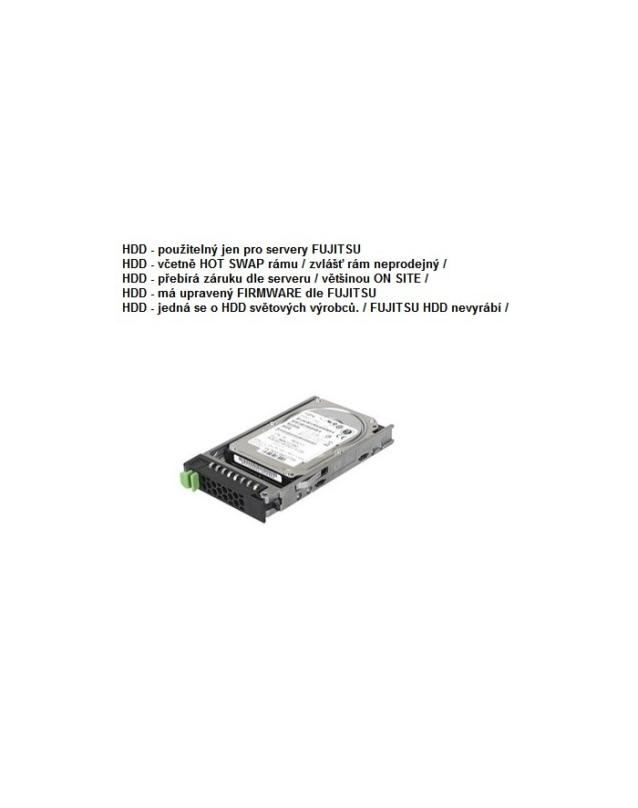 Fujitsu Storage Products HD SAS 12G 600GB 15K HOT PL 2.5' EP główny