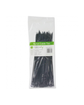 Techly Nylonowe opaski zaciskowe 100 x 2.5mm 100szt czarne