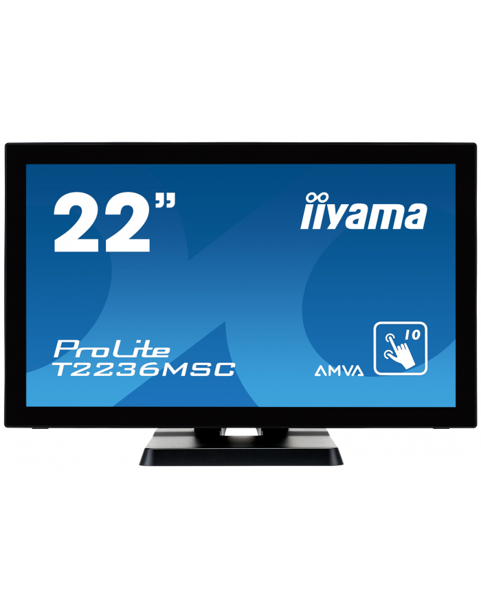 iiyama Monitor Prolite T2236MSC-B2 21.5'', 8ms, VGA, DVI-D, HDMI, USB, black główny