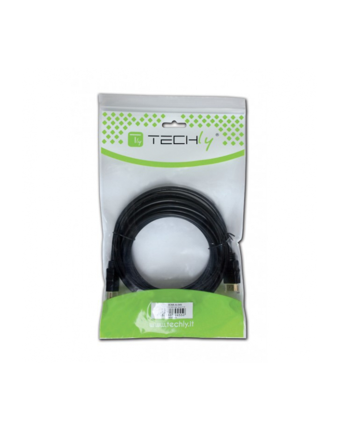 Techly Kabel monitorowy HDMI-HDMI M/M 1.4 Ethernet, ekranowany, 5m, czarny główny