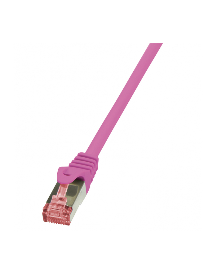 LOGILINK Patchcord Cat.6 S/FTP PIMF PrimeLine 0,5m, różowy główny