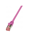 LOGILINK Patchcord Cat.6 S/FTP PIMF PrimeLine 0,5m, różowy - nr 6