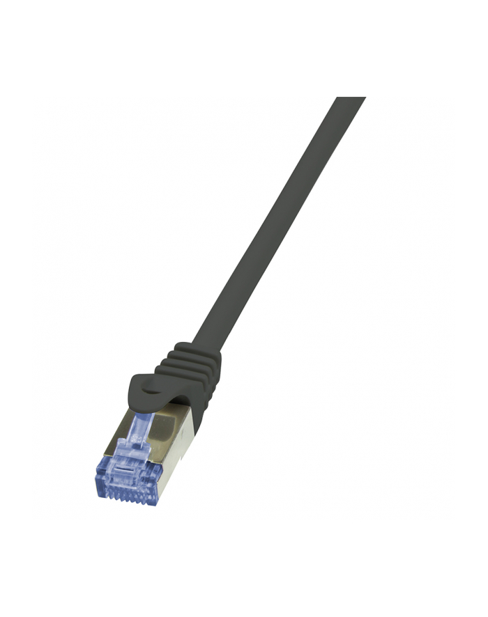 LOGILINK Patchcord Cat.6A 10G S/FTP PIMF PrimeLine 0,5m czarny główny