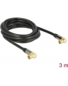 Delock Przewód antenowy męski IEC kątowy > żeński IEC kątowy RG-6/U 3 m czarny - nr 8