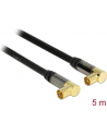 Delock Przewód antenowy męski IEC kątowy > żeński IEC kątowy RG-6/U 5m czarny - nr 8