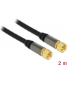 Delock Przewód antenowy wtyk F > wtyk F RG-6/U 2m czarny - nr 11